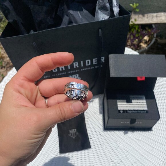 Brand New - Nightrider Patrona Ring with Onxy Eyes Size 9.5 - Picture 9 of 11